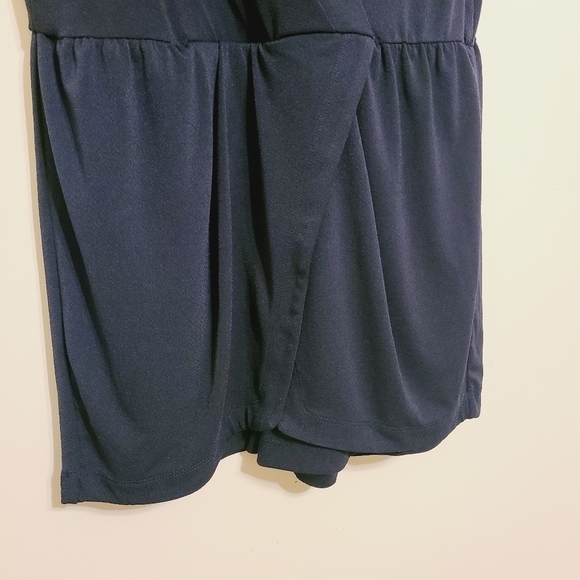 BCBGeneration | Women's Navy Blue Surplice Skorts Romper (Size Medium) - Picture 8 of 12